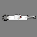 4mm Clip & Key Ring W/ Colorized Snowman Key Tag